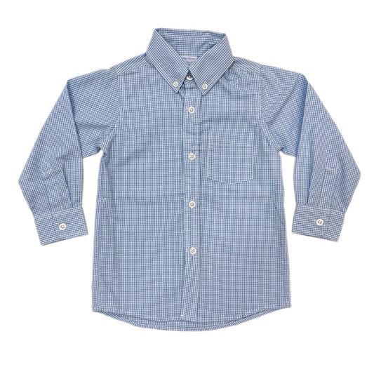 Remember Nguyen Button Down Lt Blue Gingham Shirt