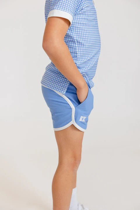 Courtside Sky Blue Retro Super Short
