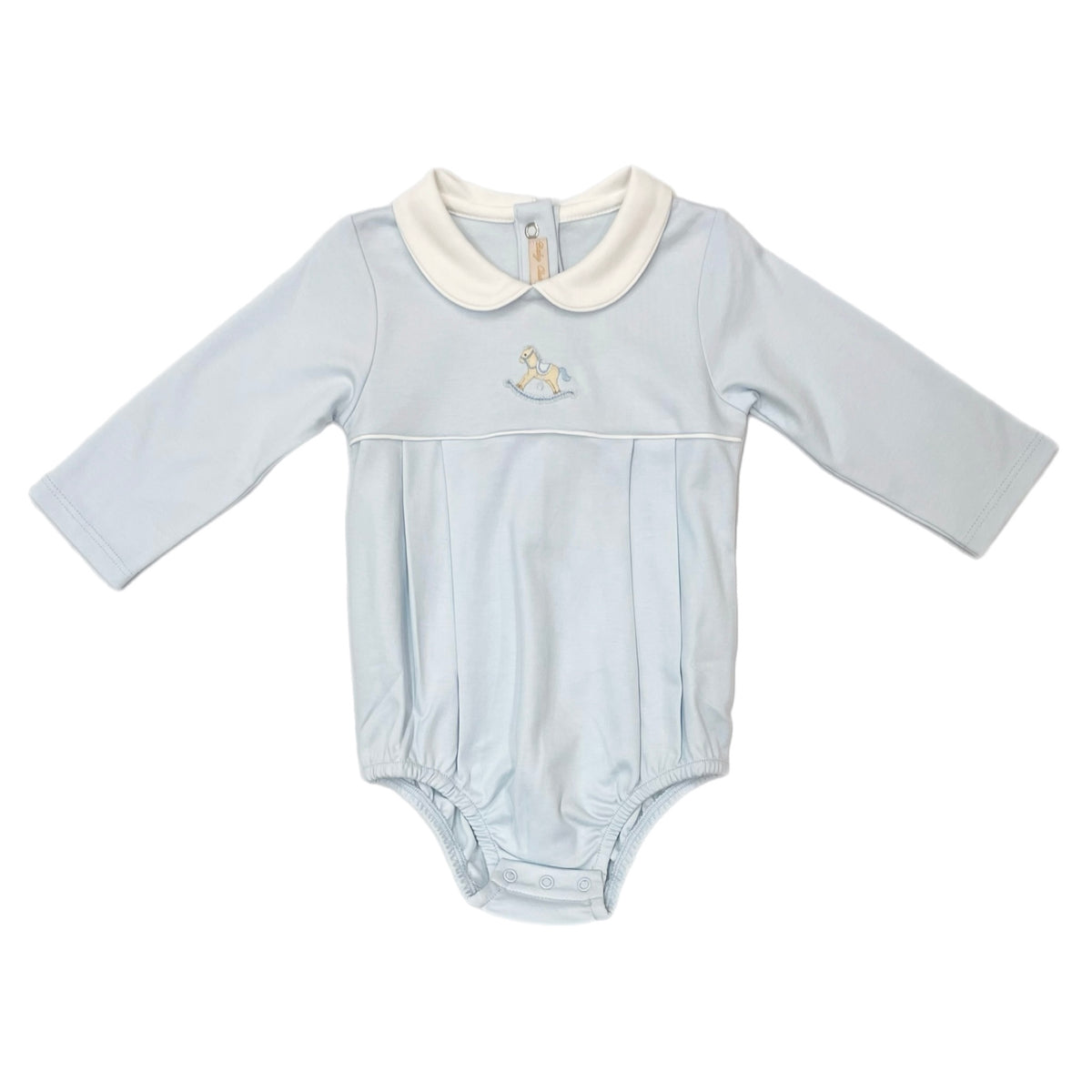 Cute Rocking Horse L/S Bubble w/ Round Collar-Blue