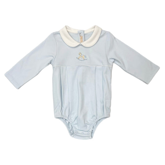 Cute Rocking Horse L/S Bubble w/ Round Collar-Blue