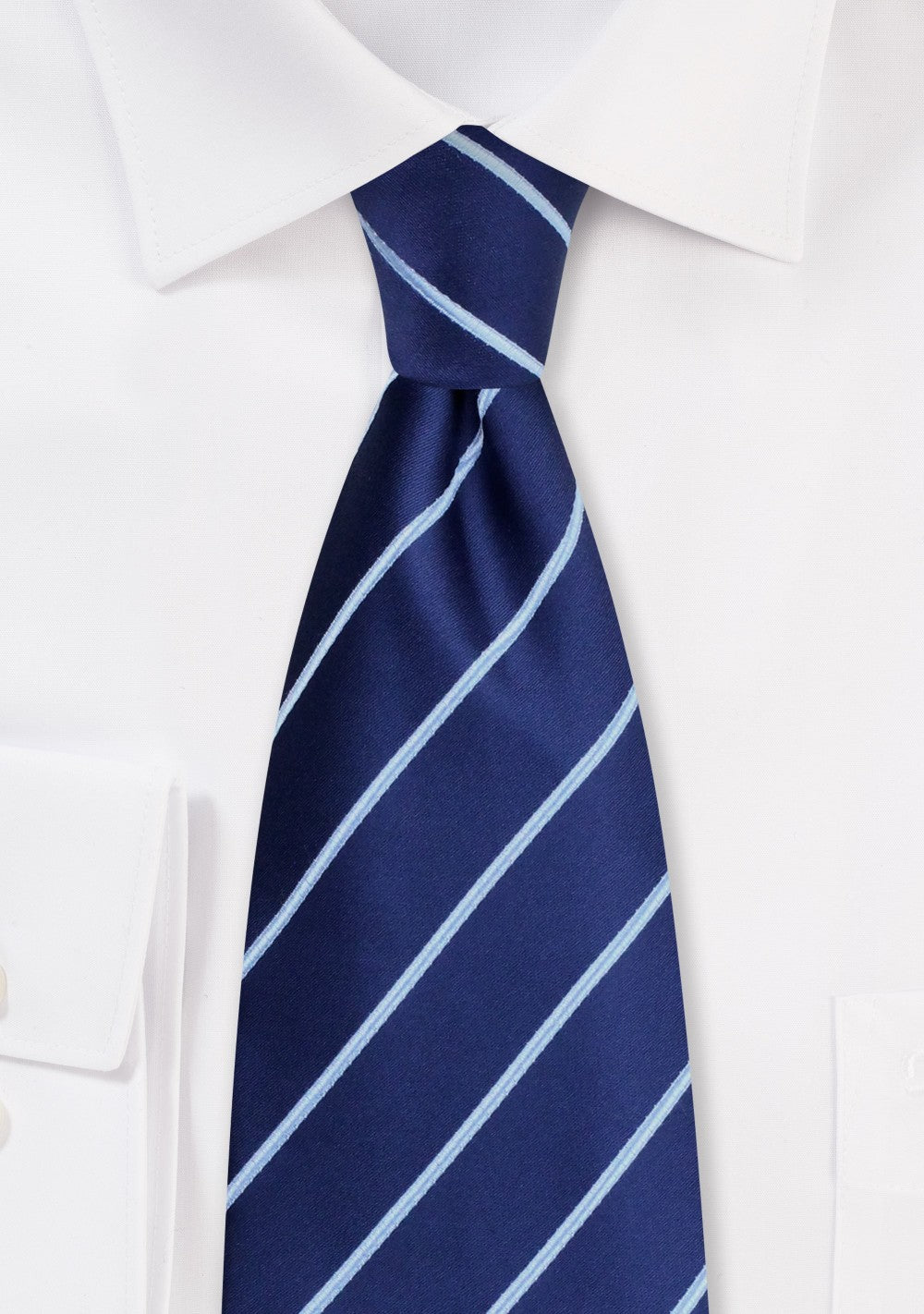 Navy Tie w/ Thin Lt. Blue Stripes
