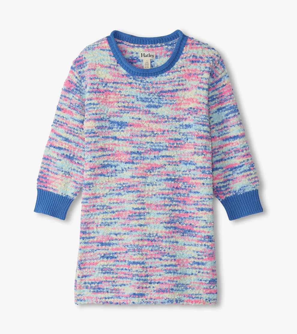 Hatley Blue Boucle Sweater Dress