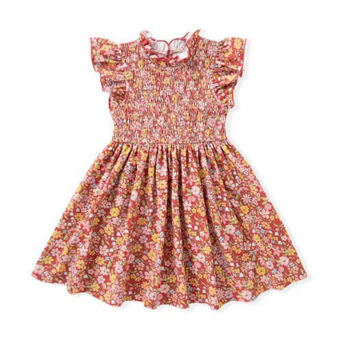 Swoon Baby Red Floral Smocked Knit Dress