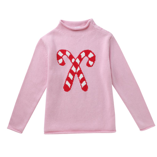 Swoon Baby Candy Cane Sweater-Pink/Red