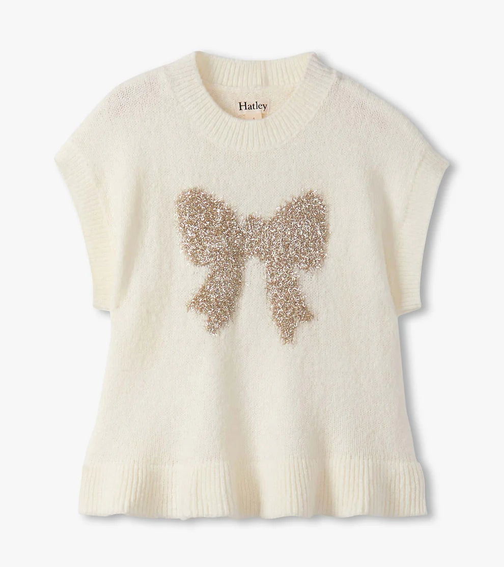 Hatley Gold Bow Everywhere Sweater Vest