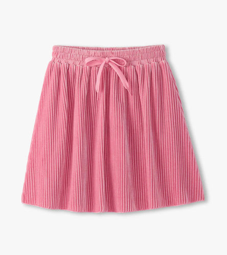 Hatley Sea Pink Pleated Velour Skirt