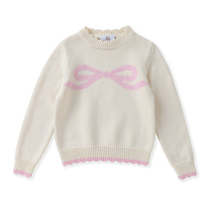 Swoon Baby Pink Bow Sweater
