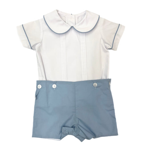 Banbury Cross Medium Blue Pleated Front Button on Shorts