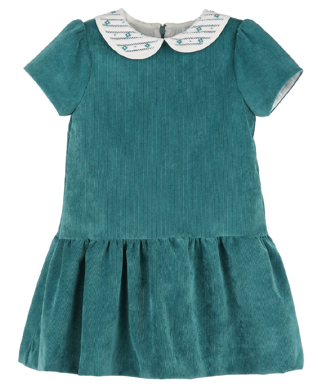 Luli & Me Randalls Collar Dropwaist-Teal