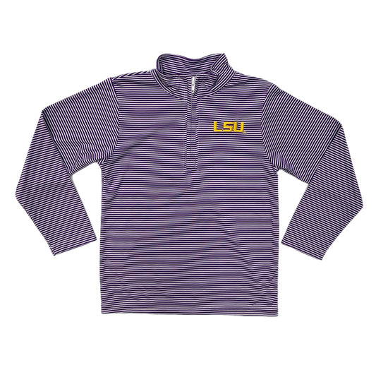 VLF LSU Purple Stripes 1/4 Zip