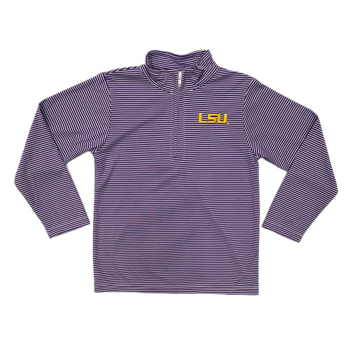 VLF LSU Purple Stripes 1/4 Zip