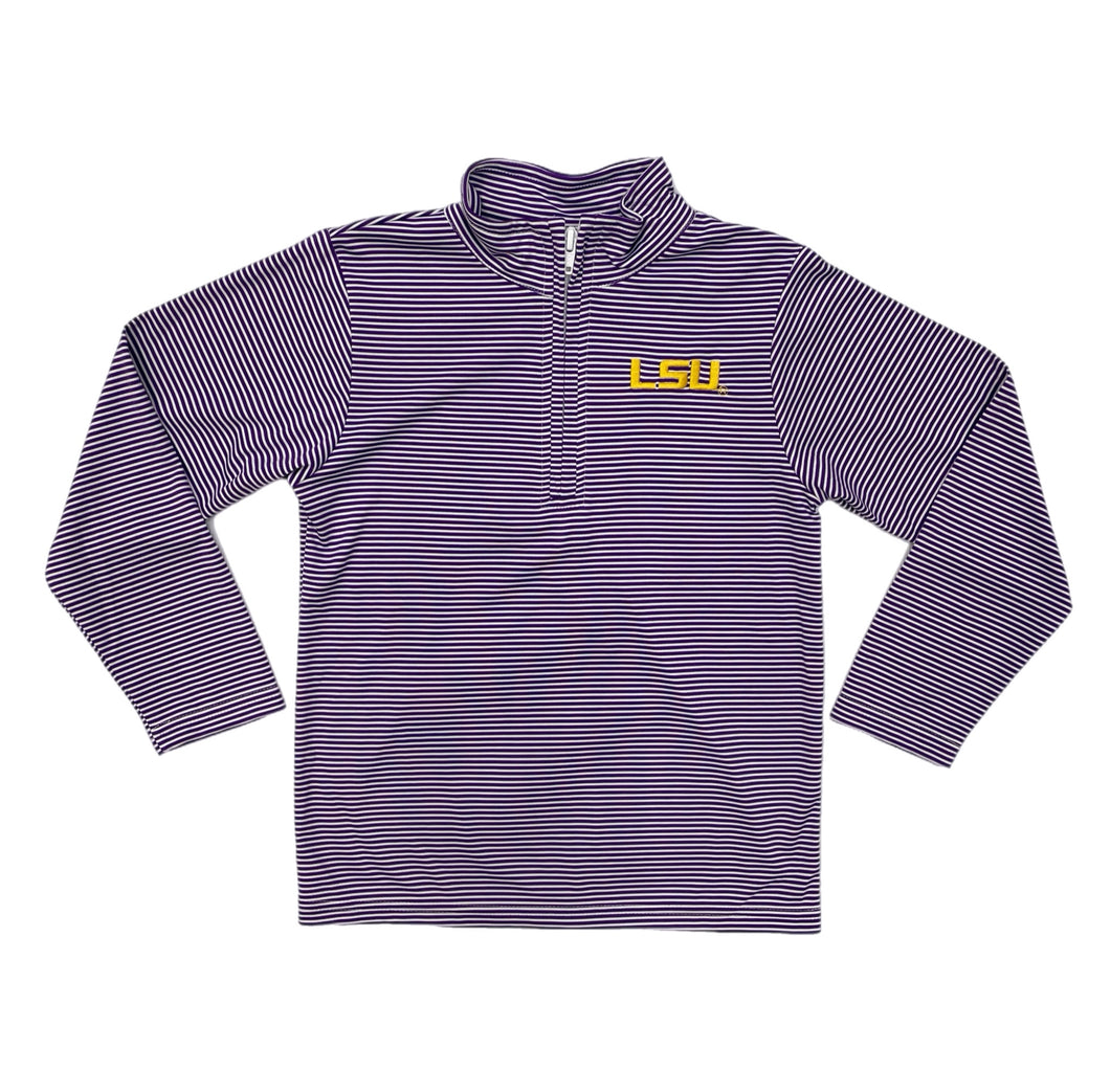 VLF LSU Purple Stripes 1/4 Zip