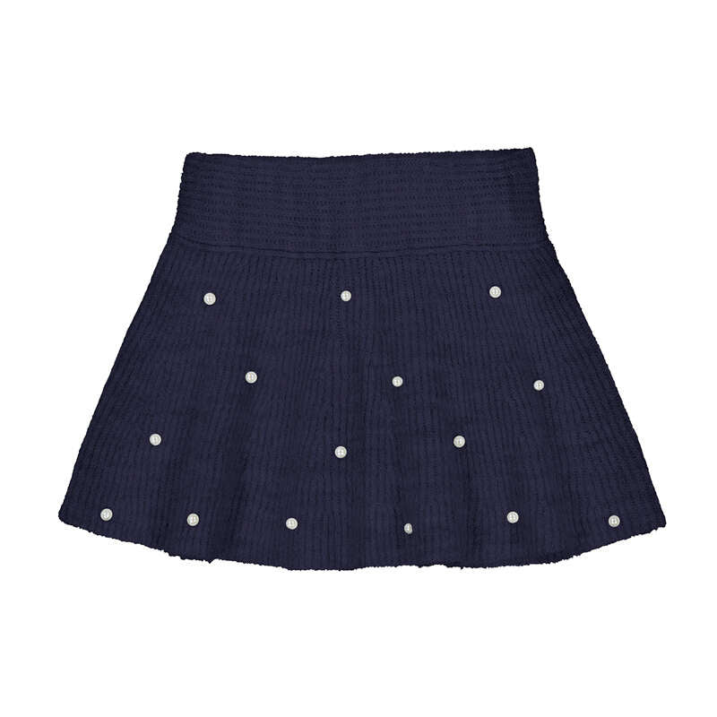 Mayoral Pearl Knit Skirt-Navy