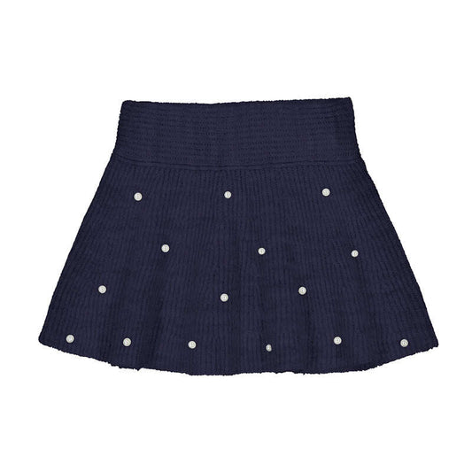 Mayoral Pearl Knit Skirt-Navy
