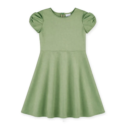 Florence Eiseman Scuba Knit Dress w/ Bow-Green