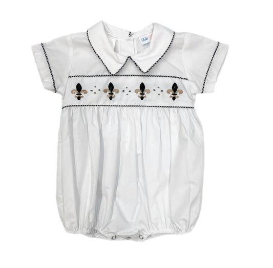 Lulu Bebe Fleur De Lis Bubble-White
