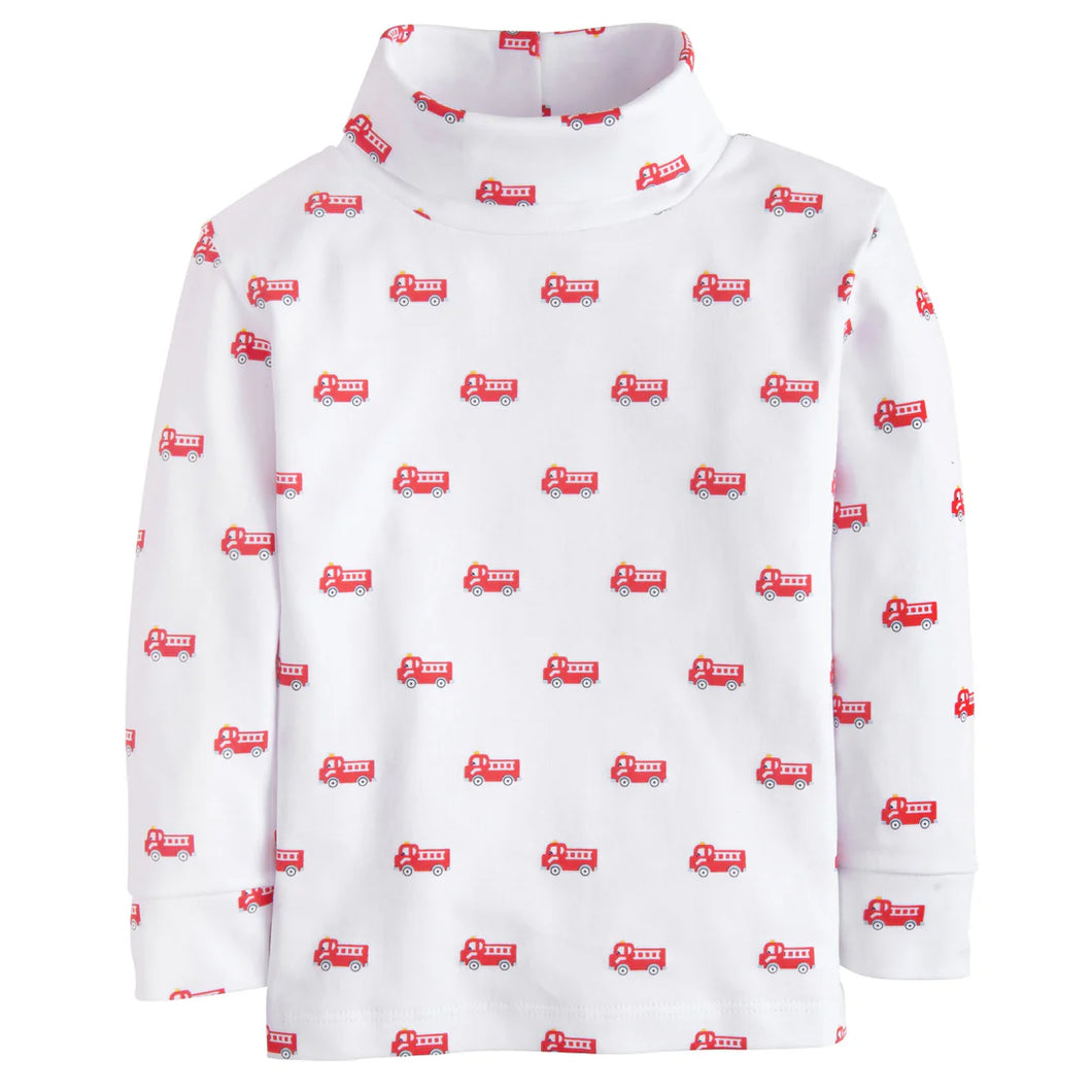 LE Firetruck Printed Turtleneck