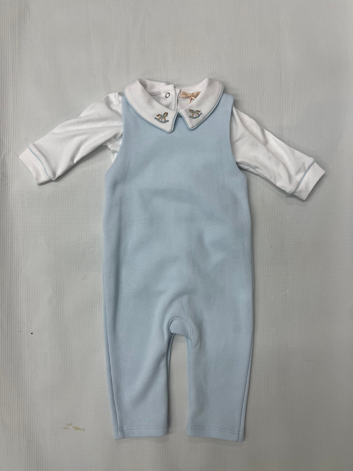 BCC English Knit Blue Embroidered Set