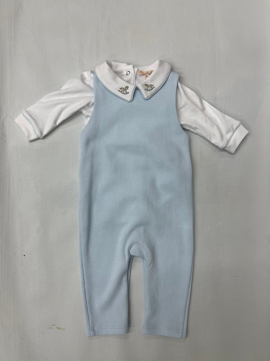 BCC English Knit Blue Embroidered Set
