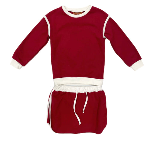 Millie Jay Josie Skort Set-Maroon
