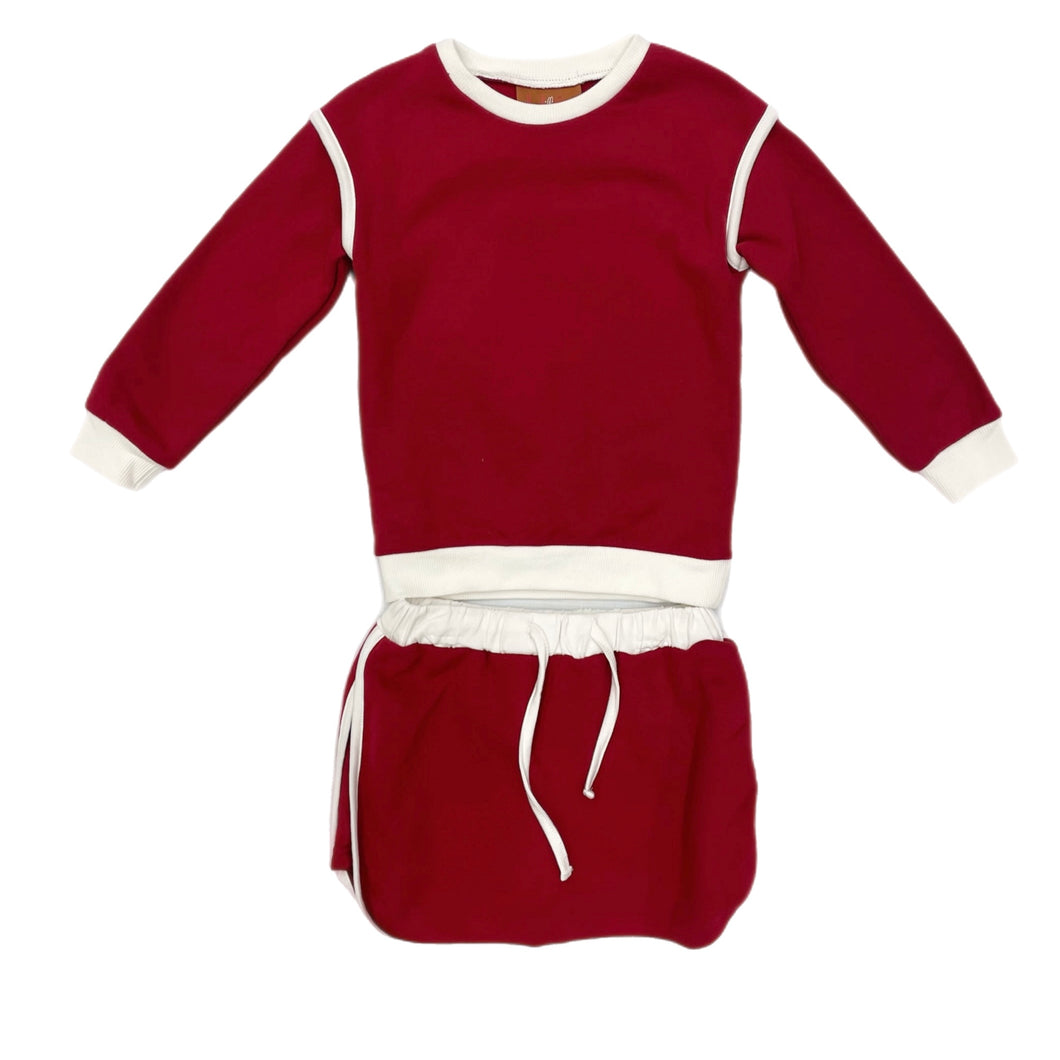 Millie Jay Josie Skort Set-Maroon