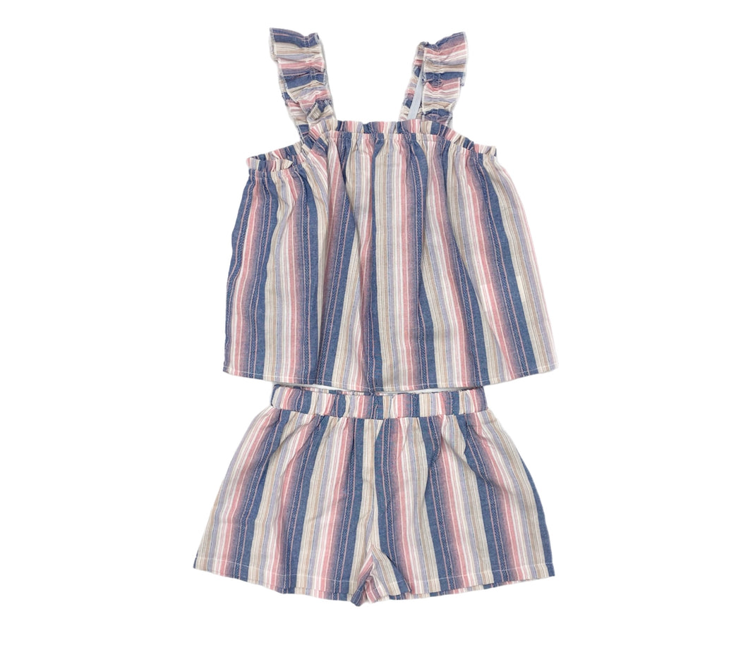 Mabel & Honey Riley Rose Striped 2 pc. Set-Purple