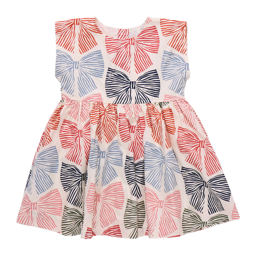 Pink Chicken  Multi Striped Bow  Dress