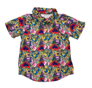 Jolie Beau Jazzy Iris Button Down Shirt