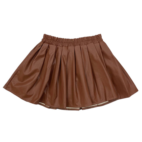 ML Kids Leathertte Pleated Skort-Chocolate