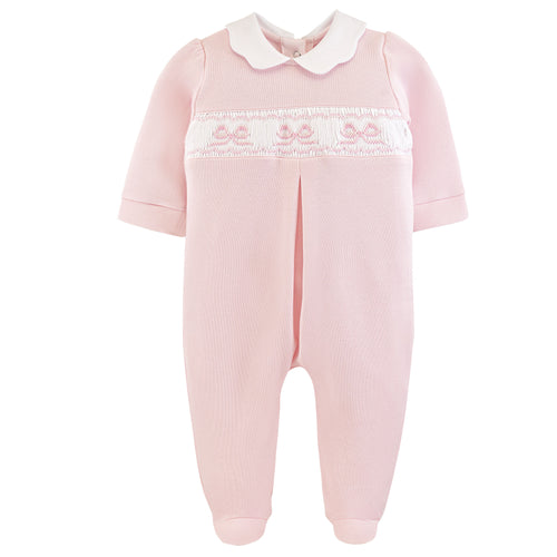 BCC English Knot Smocked Bow Footie