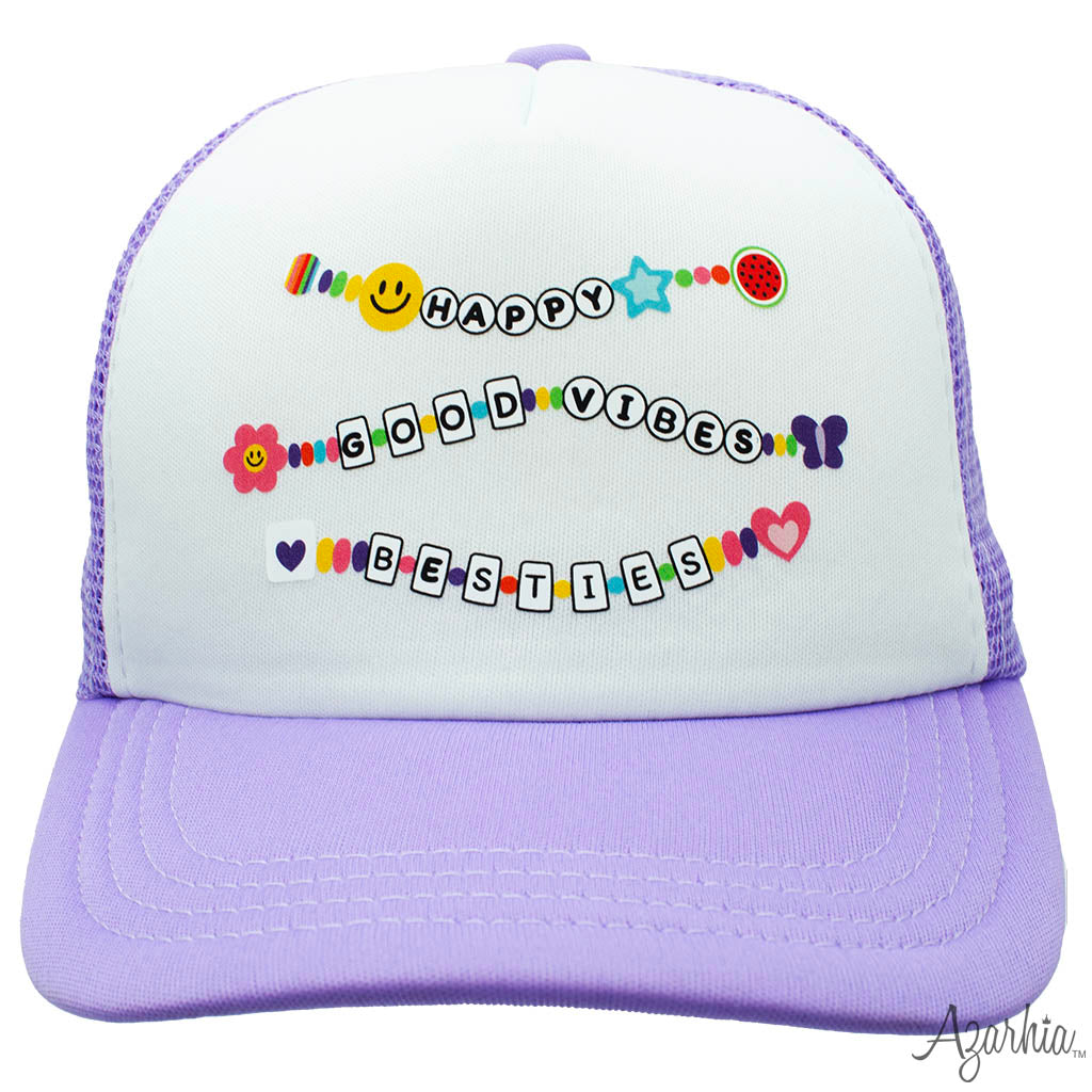 Azarhia Friendship Bracelet Trucker Hat-Lavender