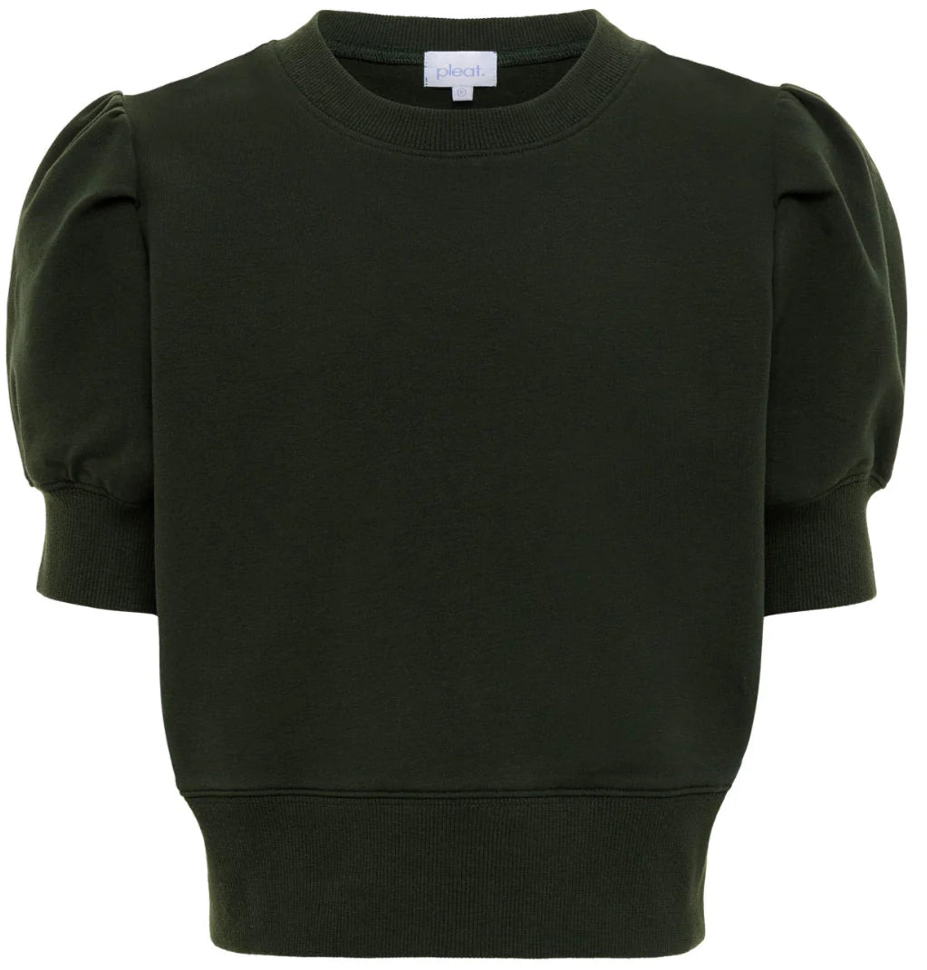 Pleat Riley Sweatshirt-Hunter Green