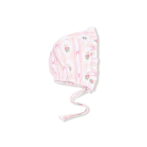 Angel Dear Ogee Lace Floral Ruffle Bonnet