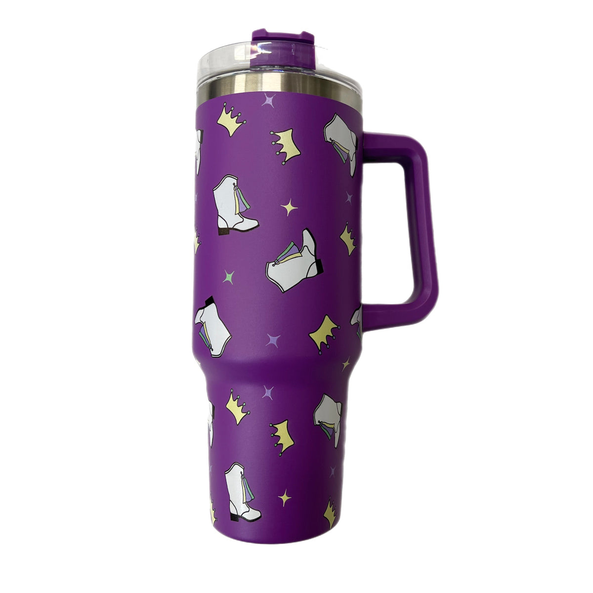 Mardi Gras Boot Insulated Cup with Handle
