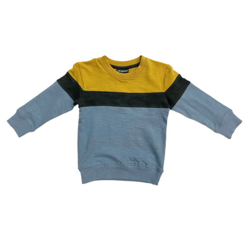 Globaltex Blue/Gold Colorblock Sweatshirt