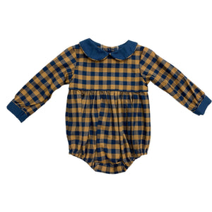 Anvy Anthony Navy/Gold Plaid Bubble no