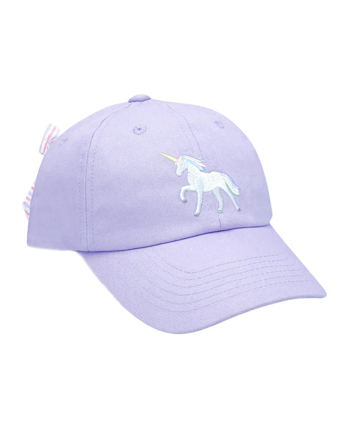 Bits & Bows Rainbow Unicorn Bow Baseball Hat