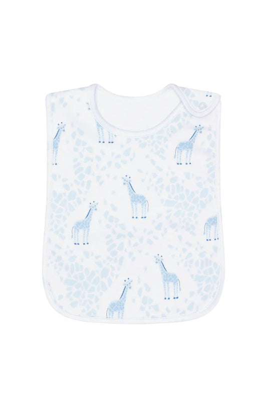 Nella Pima Blue Giraffe Feeding Bib