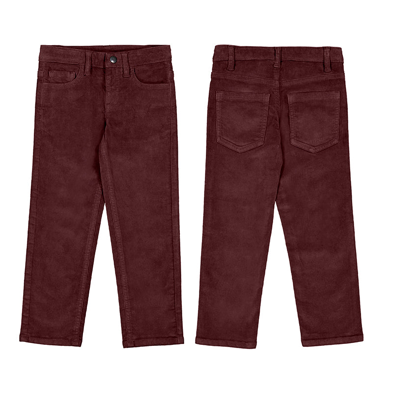 Mayoral Basic Cord Pant-Eggplant