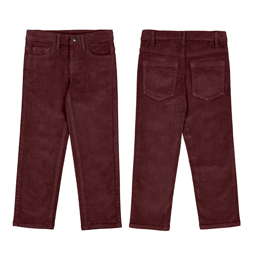 Mayoral Basic Cord Pant-Eggplant