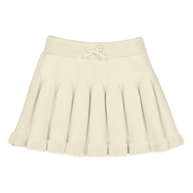 Mayoral Almond Pleated Sweater Skirt