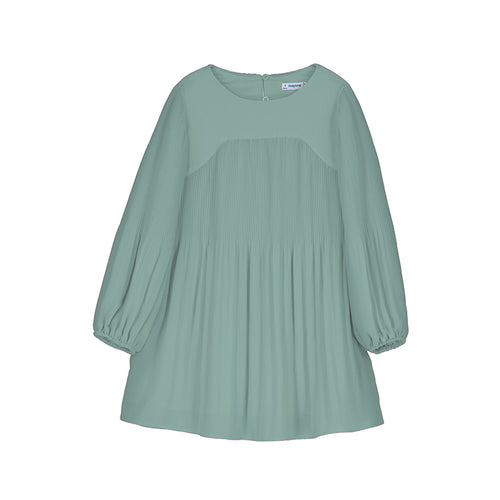 Mayoral Sage Pleated L/S Dress