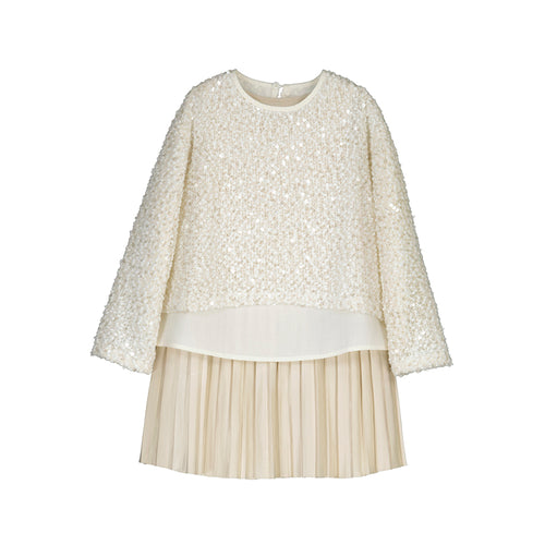 Mayoral Sand Sequin Top Dress