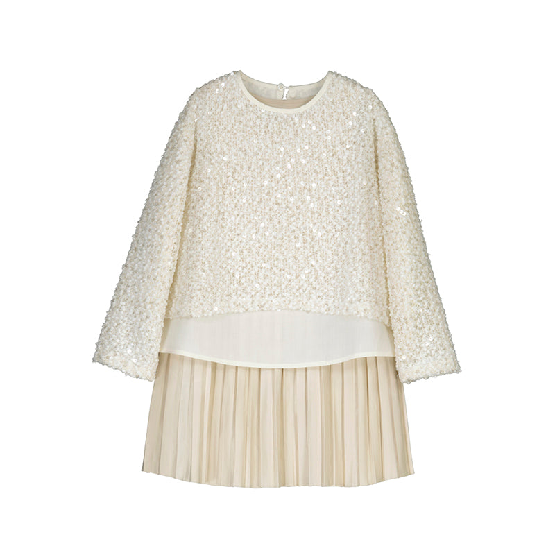 Mayoral Sand Sequin Top Dress