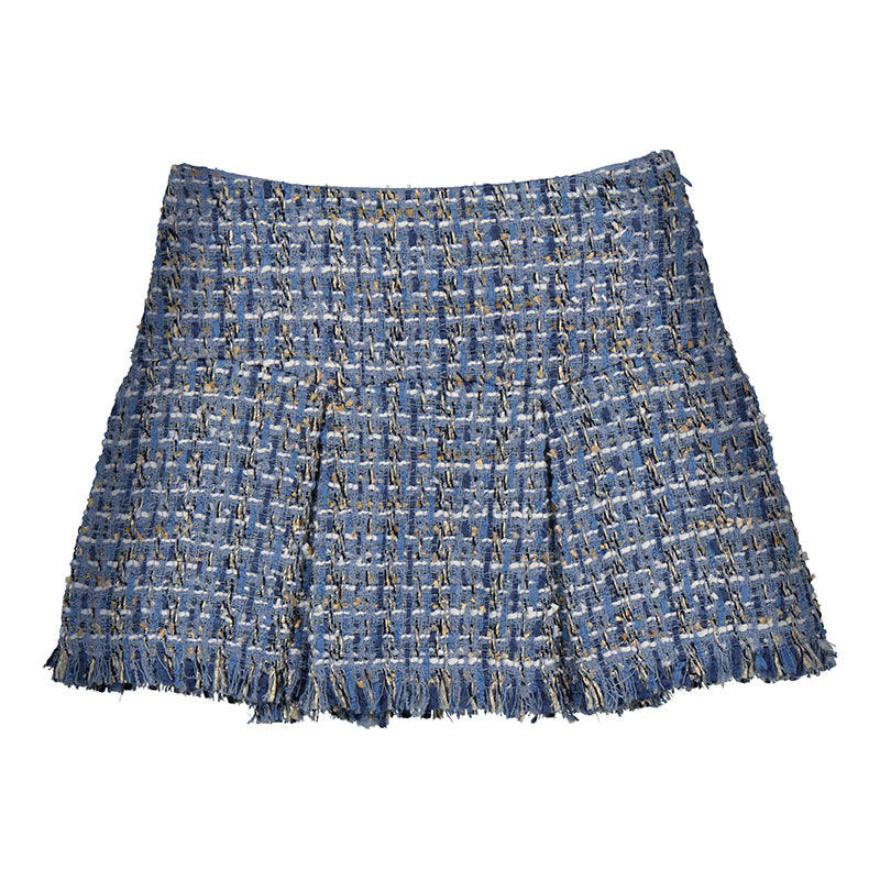 Abel & Lula Sky Blue Tweed Skirt