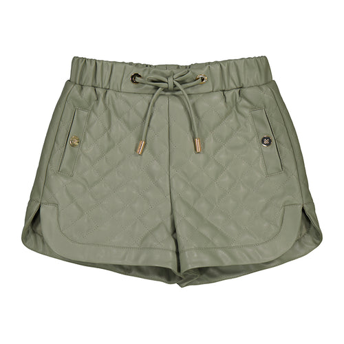 Abel & Lula Faux Leather Bermuda Short-Bayleaf