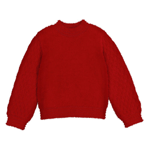 Abel & Lula Red Fuzzy Sweater