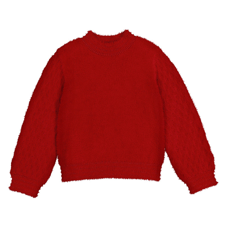 Abel & Lula Red Fuzzy Sweater