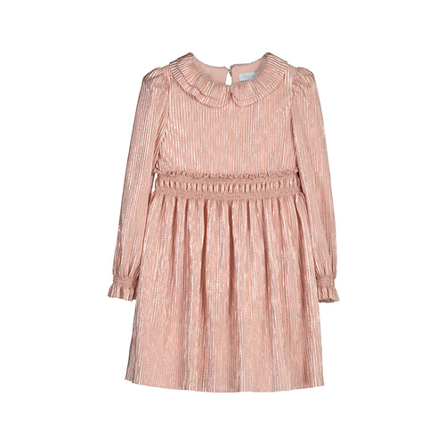 Abel & Lula Pleated Knit Dress-Petal Pink