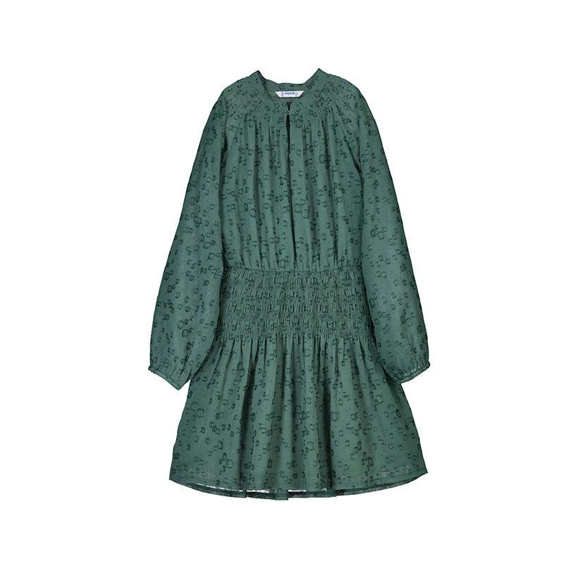 Mayoral Chiffon Dress-Eucalyptus Green